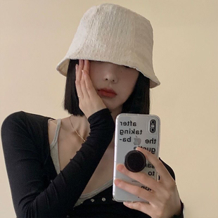 帽子假发光头专用假发帽薄款透气韩版显脸小帽子潮渔夫假发帽新款