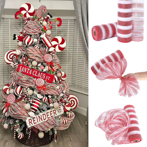 奔洛小红书圣诞树大丝带