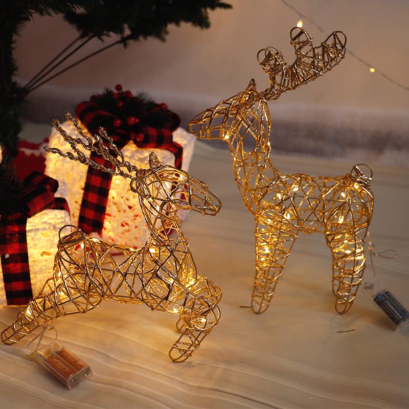 铁艺发光鹿圣诞节装饰品
