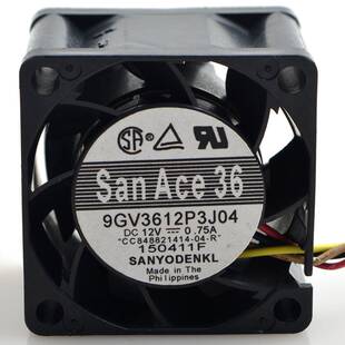 正品San Ace 36 9GV3612P3J04 3.6CM 12V 0.75 3628 暴力散热风扇