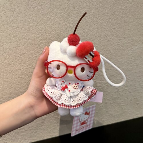 【正版hellokitty】尚绒坊哈咯kt猫包包挂件毛绒公仔可爱包挂饰女