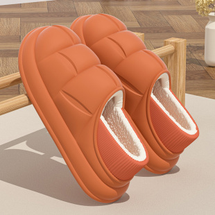 室内家居家用保暖防滑厚底加绒可外穿棉拖鞋 新款 女冬季 防水棉拖鞋