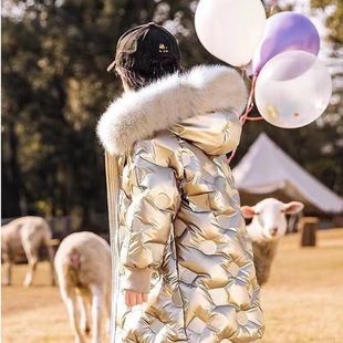 冬季女童羽绒棉服2026新款中大童加绒加厚保暖中长款女孩洋气外套