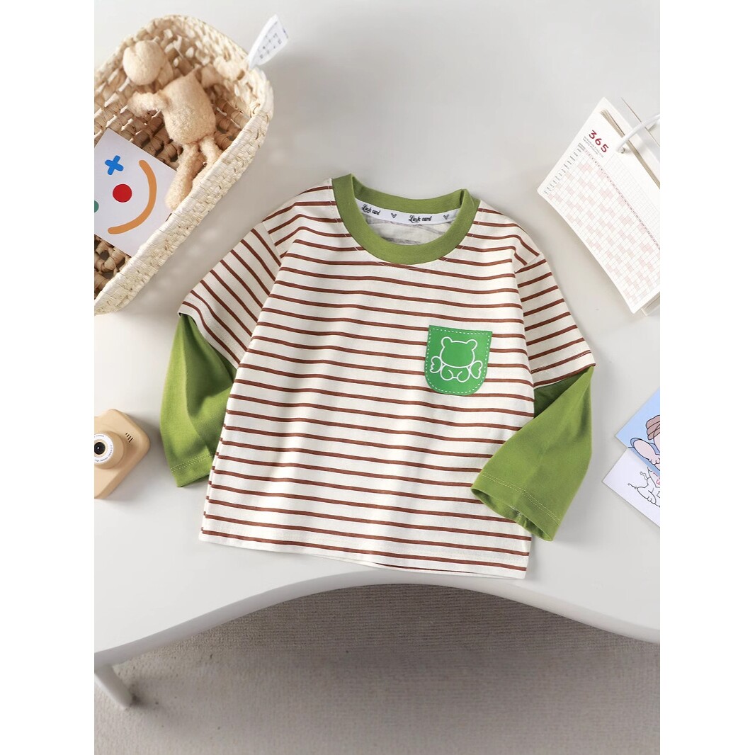 新款儿童t恤纯棉棉男童上衣长袖单件女宝a类纯棉衣服卡通潮童