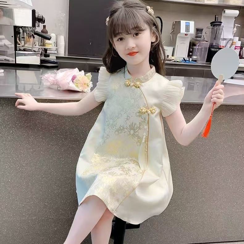 女童连衣裙2026新款夏季儿童汉服国风旗袍公主裙夏装小女孩裙子薄