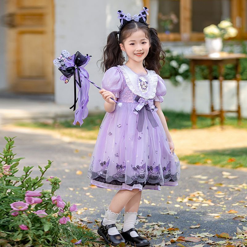 女童洛丽塔库洛米夏季公主2026儿童新款洋气连衣裙超仙裙子纱裙