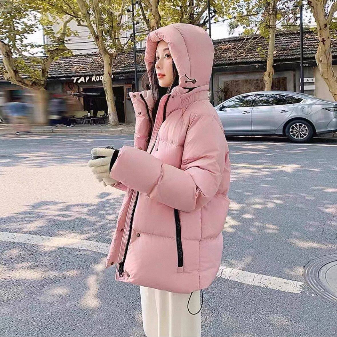 冬季新款2025女装短款泡芙羽绒服加厚连帽白鸭绒小个子学生装外套