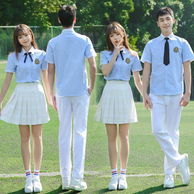 校服套装夏季中学生高中生毕业照班服运动会夏季初中生合唱演出服