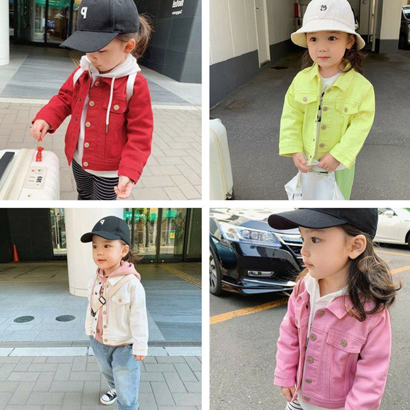 春秋女童装外套夹克宝宝洋气儿童个性潮牌韩版时髦网红牛仔服上衣