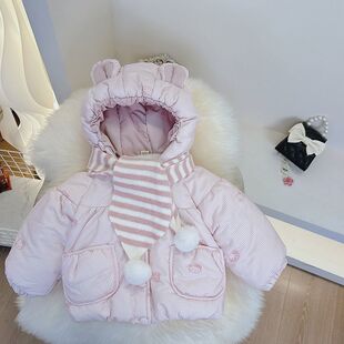 儿童女童巨厚棉服宝宝2026新款冬季洋气棉袄加绒棉衣加厚保暖外套
