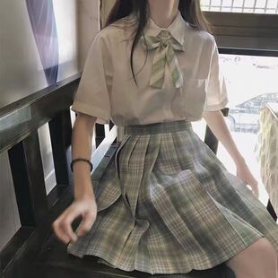制服套装学院风女童格裙校园风小学生裙子全套女装百褶裙夏季jk裙