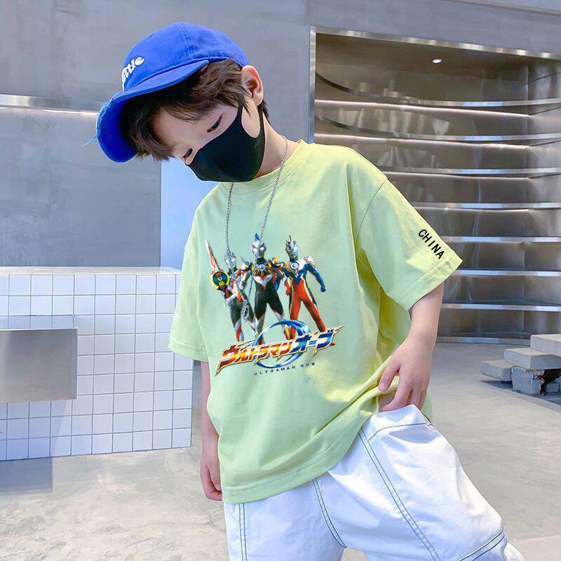 男童纯棉短袖t恤儿童夏装奥特曼卡通衣服炫酷小男孩半袖帅气上衣