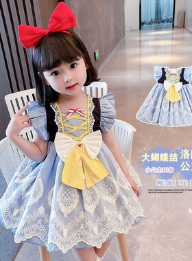 女童夏季连衣裙洛丽塔宝宝白雪公主裙儿童洋气礼服蓬蓬裙20221