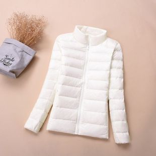 反季清仓大码羽绒服女款立领连帽韩版可爱修身轻薄款宽松长袖外套