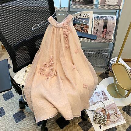 女童连衣裙夏装2026新款洋气女孩裙子女大童吊带裙儿童夏季公主裙