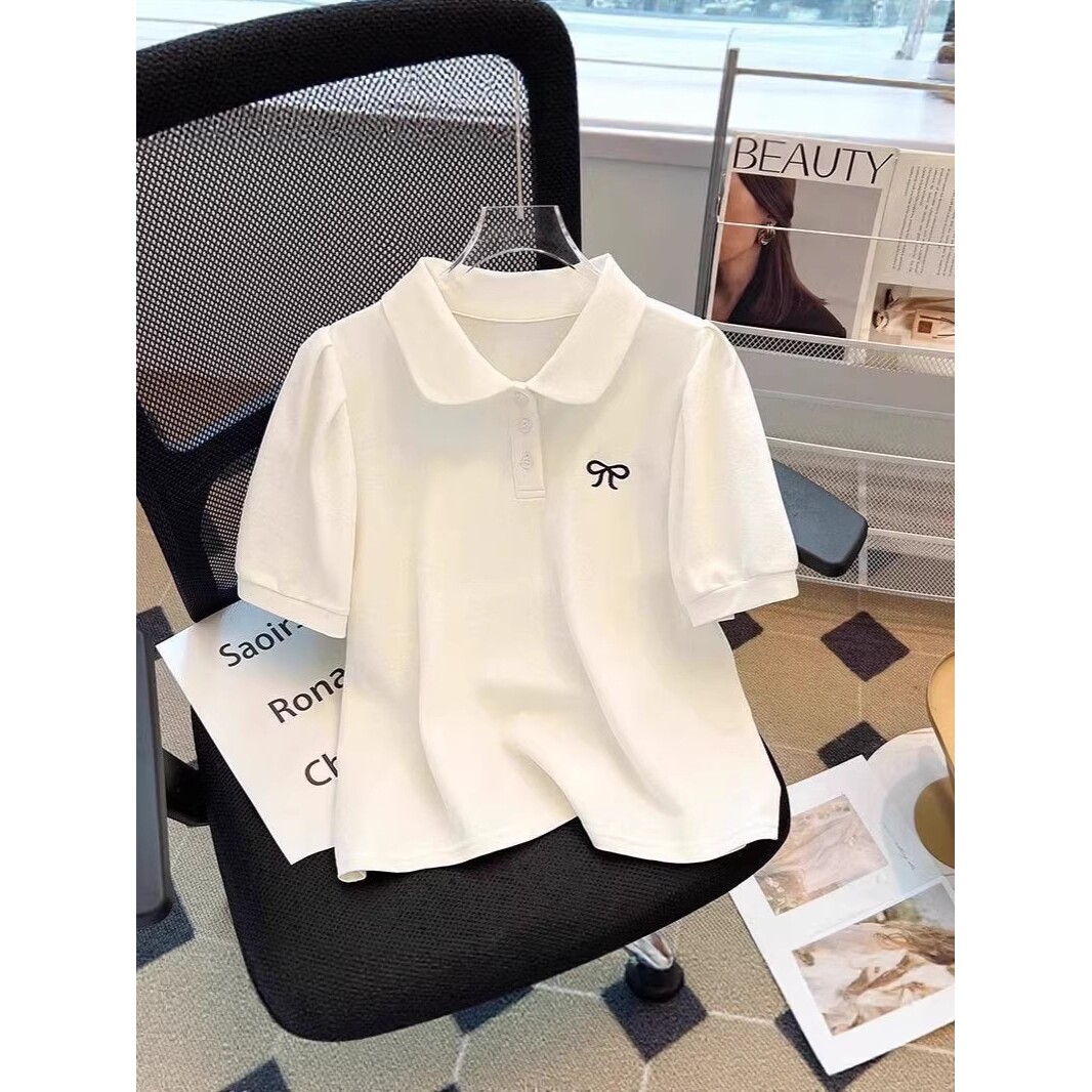 工厂直销女童夏季短袖青少年运动T恤中大童POLO衫初中生休闲上衣