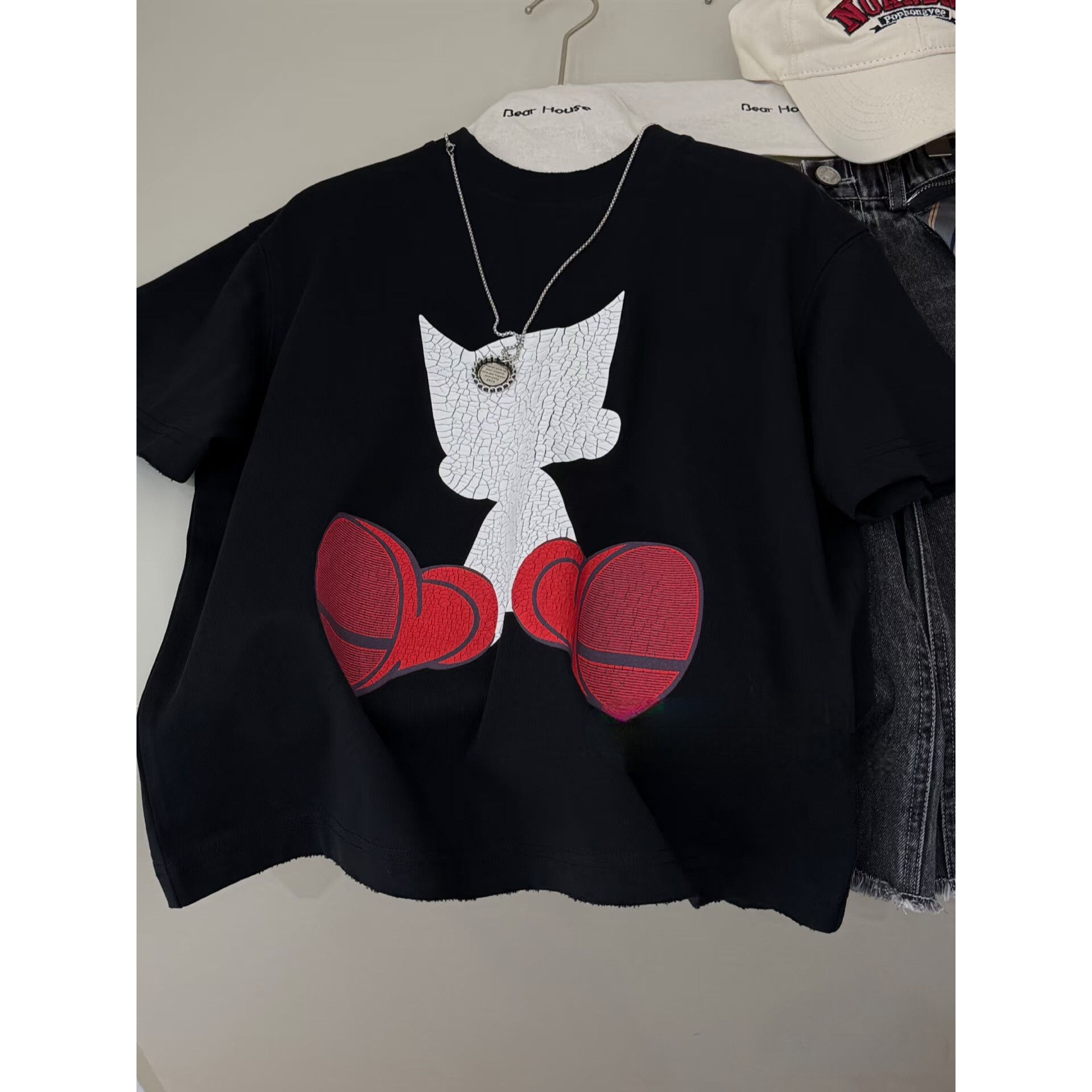 男童短袖儿童t恤上衣夏装2026夏季新款童装男孩半袖纯棉黑色夏潮