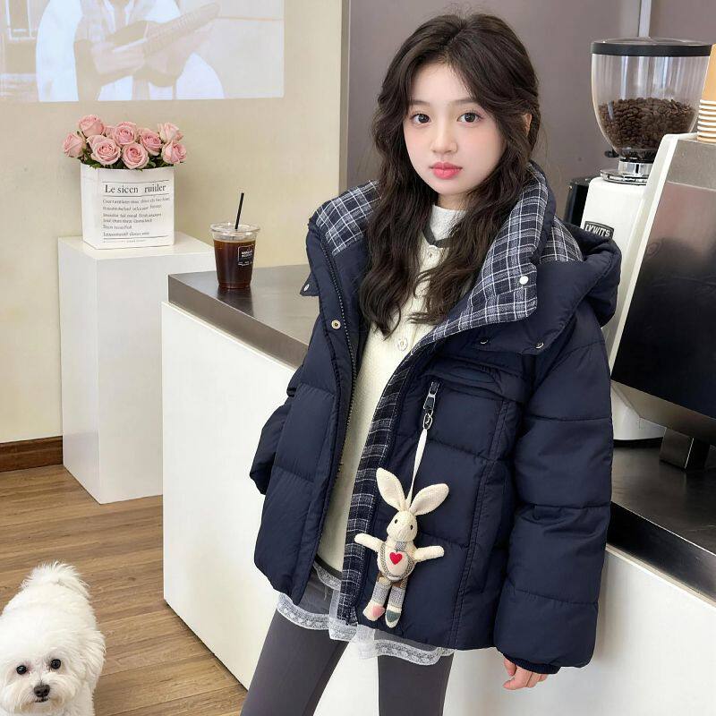2026新款羽绒棉服女童中大童时尚保暖外套加厚冬季童装韩版百搭