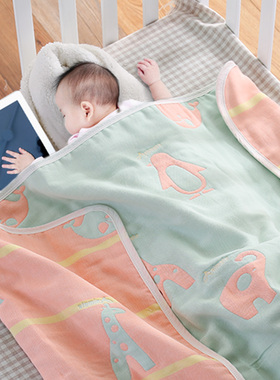 婴儿小毛毯夏凉被子新生儿空调房盖毯幼儿园棉纱布宝宝毛巾被包被