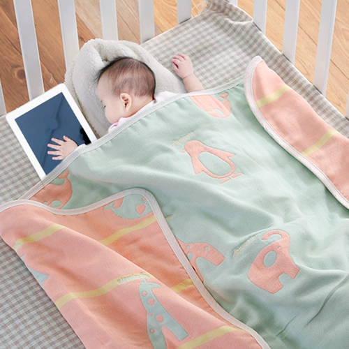 Детское прохладное одеяло для новорожденных для детского сада, марлевое полотенце