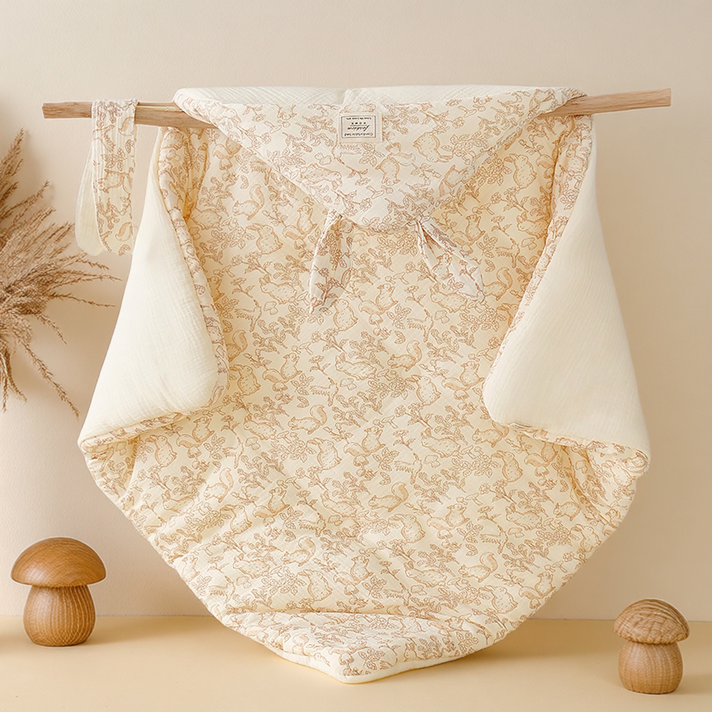 初生婴儿抱被纯棉加厚秋冬