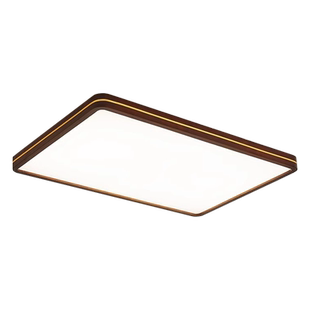 胡桃木色LED吸顶灯新中式客厅卧室餐厅房间灯2025新款中古风灯具