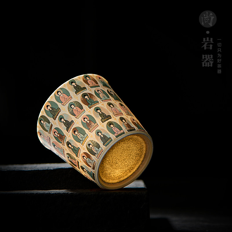 敦煌茶杯主人杯家用复古千佛单杯陶瓷个人杯单个暖手杯早餐牛奶杯,餐饮具,茶杯,淘宝优惠券,粉丝福利购,淘宝优惠卷