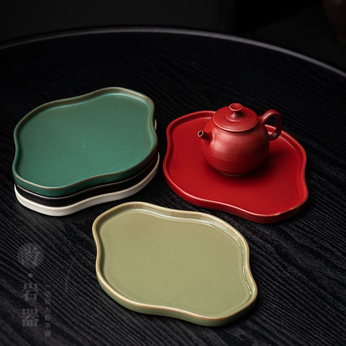 陶瓷茶盘家用托盘放茶杯茶托茶台