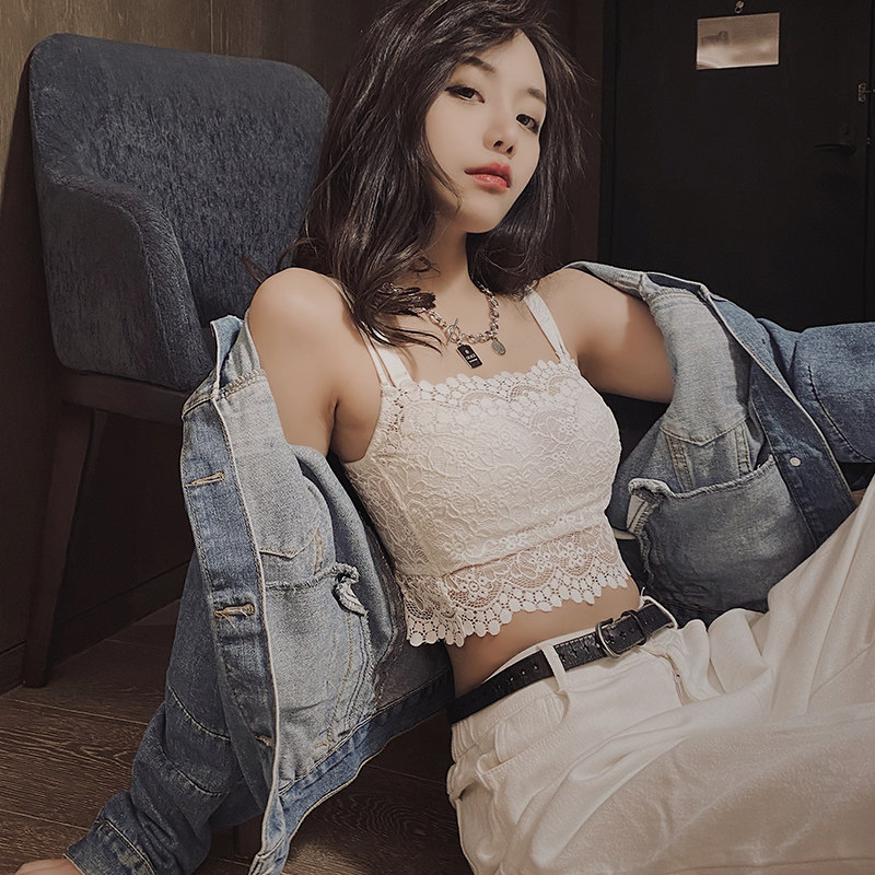 抹胸美背内衣女小胸聚拢性感文胸夏裹胸薄款防走光蕾丝背心式胸罩