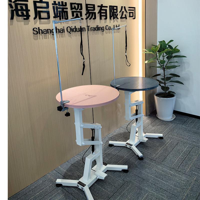 启端831宠物泰迪猫狗美容造型气动升降旋转圆桌美容台美容桌方桌