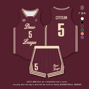 篮球服套装男定制新款德鲁联赛欧文球衣美式比赛训练运动队服订制
