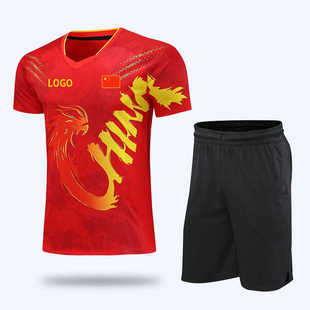 巴黎奥运会中国队乒乓球服套装男女速干运动上衣羽毛球比赛训练服