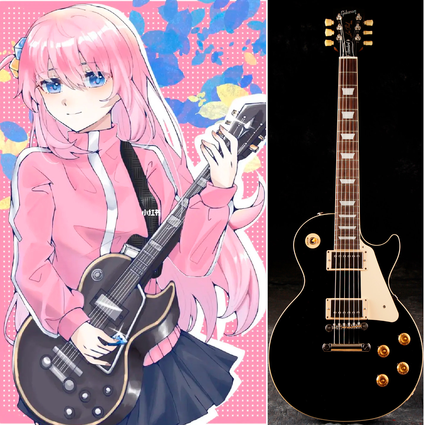 孤独摇滚 gibson les paul standard 50s 60s 黑色 电吉他