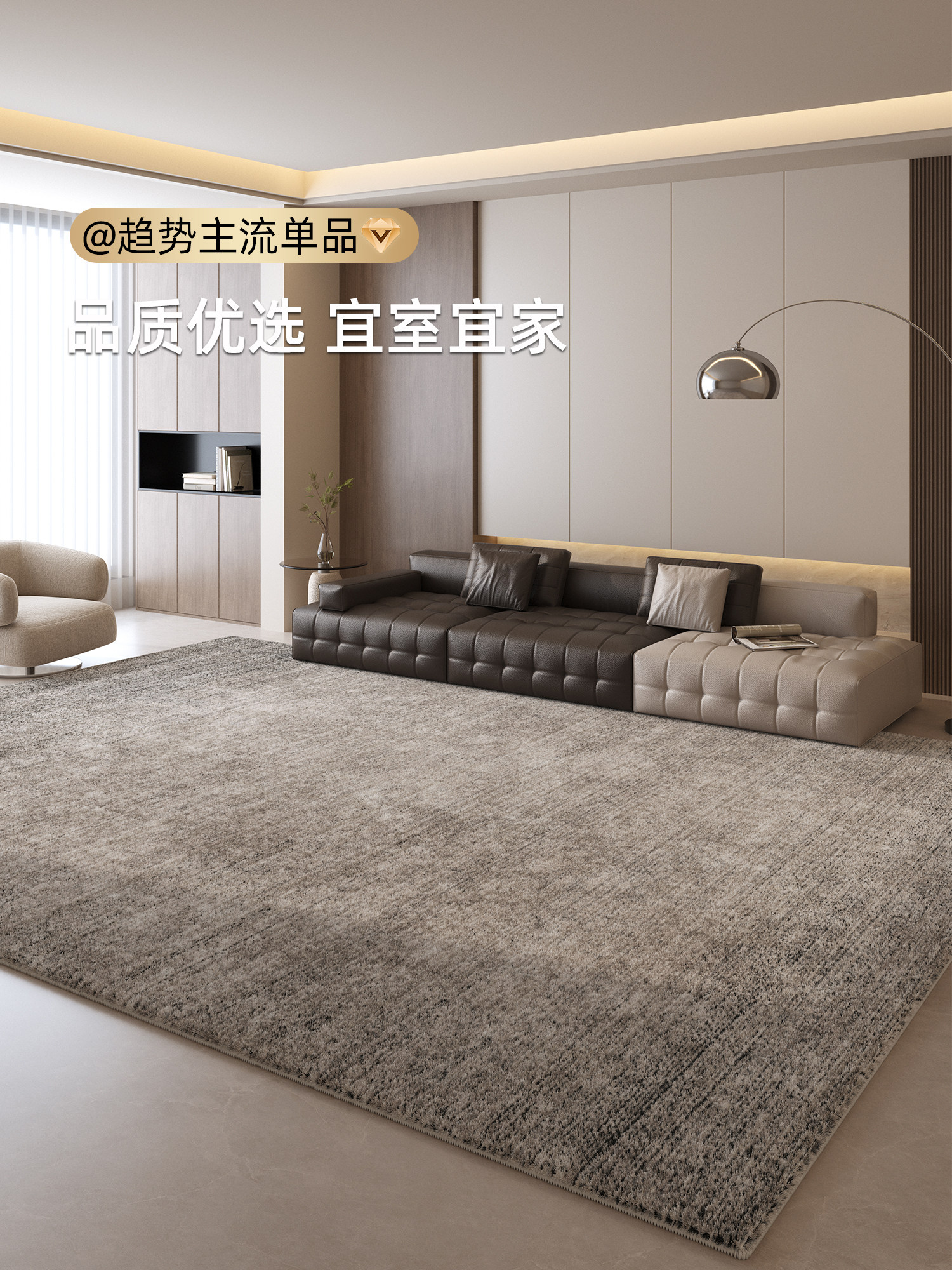 地毯客厅轻奢高级感免打理卧室床前加厚隔音毛绒茶几地垫2025新款
