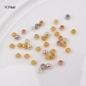 V.feel定位珠手工diy饰品小配件可夹扁固定隔珠手链项链收尾材料