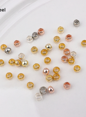 V.feel定位珠手工diy饰品小配件可夹扁固定隔珠手链项链收尾材料