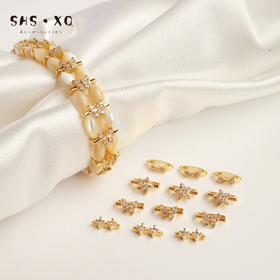 14K包真金保色镶锆双排饰品