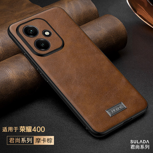 适用于荣耀400手机壳honor400pro高档真皮保护100新款商务男女200por镜头全包90简约素皮套防摔软ry300高级感
