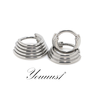 Youuus1 钛合金耳环daith环鼻中隔环 多层叠加个性小众朋克热销款