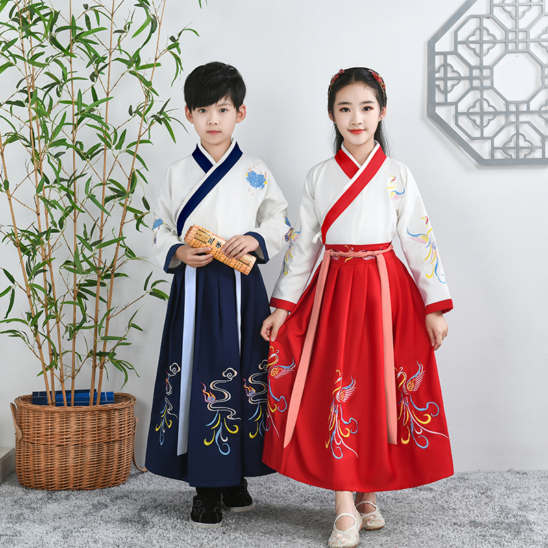 儿童国学汉服加菲星男女童