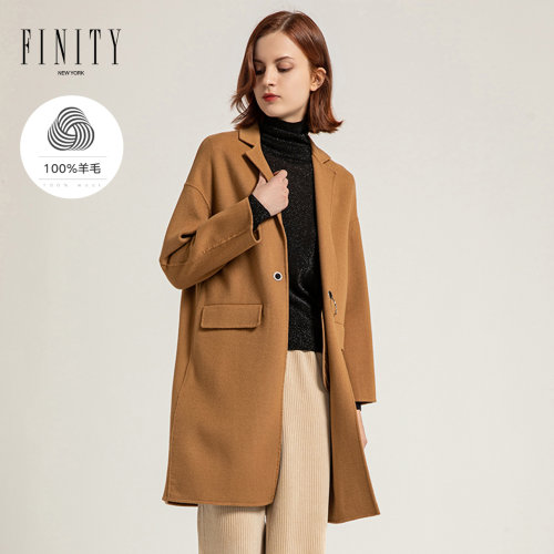 finity冬装新款加厚流行毛呢大衣