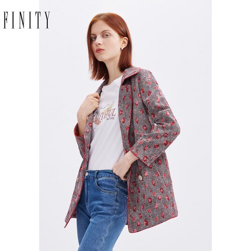 FINITY秋款女装简约休闲短外套时尚洋气短款女士上衣
