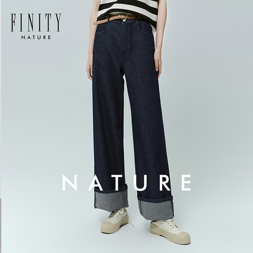 【NATURE系列】FINITY菲妮迪牛仔裤2024年夏季棉质宽松长裤女