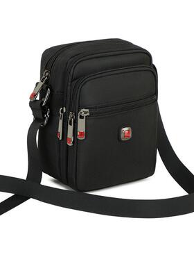 瑞士军刀男士包包牛津布防水单肩包男装包帆布斜挎包休闲迷你背包