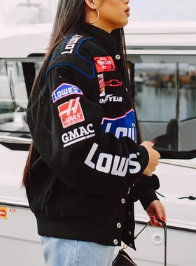 Women's Fashion Casual Jacket Baseball Coats Hip Hop Oversiz