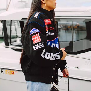 Women's Fashion Casual Jacket Baseball Coats Hip Hop Oversiz