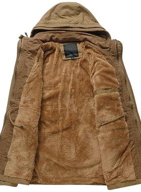 Fur liner Parka Coat Men Winter Jacket Military Mens Jackets