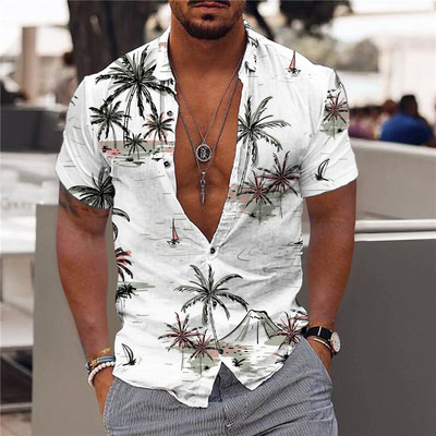 Coconut Tree Shirts For Men 3d Printed Men's Hawaiian Shirt