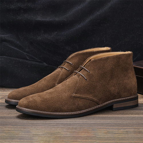 沙漠男靴反绒牛皮真皮鞋 Men Leather Shoes Chukka Desert Boots
