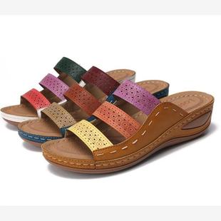Summer Women Wedge Sandals Casual Female Platform Retro Shoe